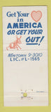 Matchbook Cover - C Battipaglia Liquor? Jackson Heights LI NY 21 Strike Feature