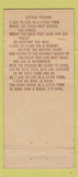 Matchbook Cover - Rod's Steak House Williams AZ 21 Strike Feature