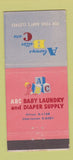 Matchbook Cover - ABC Baby Laundry Diaper Glendale CA 21 Strike Feature