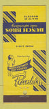 Matchbook Cover - Bunch Bros Auto Upholstery Modesto CA 21 Strike Feature