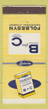 Matchbook Cover - Folbesyn Parenteral Vitamins Lederle WEAR 21 Strike Feature