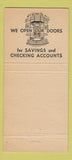 Matchbook Cover - First National Bank Bangor PA 21 Strike Feature