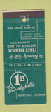 Matchbook Cover - 1st Federal Savings Loan Beverly Hills CA 21 Strike Feature