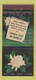 Matchbook Cover - Dess Powers Flowers Des Moines IS 21 Strike Feature