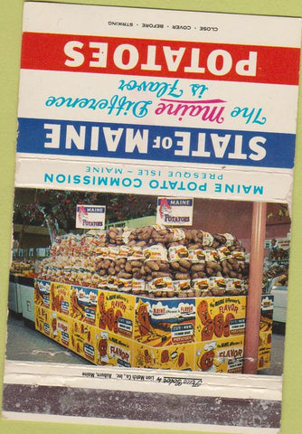 Matchbook Cover - State of Maine Potatoes WEAR true color 40 Strike