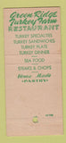 Matchbook Cover - Green Ridge Turkey Farm Nashua NH WORN 30 Stick