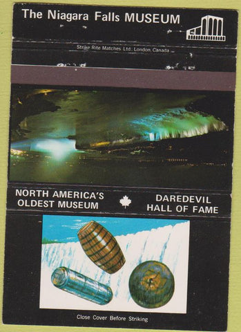 Matchbook Cover - Niagara Falls ON Museum Mummy Tombs 40 Strike