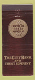 Matchbook Cover - City Bank and Trust Milwaukee WI WEAR 30 Stick