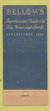 Matchbook Cover - Bellows New York City Wines Liquor WEAR 30 Stick