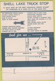 Matchbook Cover - Shell oil gas Truck Stop AR 40 Strike
