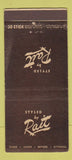 Matchbook Cover - Rait Clothes New York City WEAR 30 Stick
