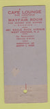 Matchbook Cover - Mayfair Farms West Orange NJ 30 Stick