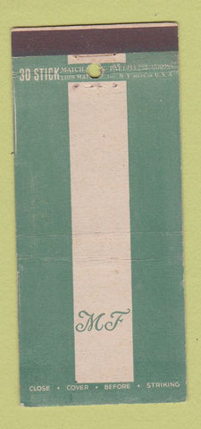 Matchbook Cover - Mayfair Farms Catering West Orange NJ #2 30 Stick
