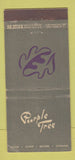 Matchbook Cover Purple Tree Manger Vanderbilt Hotel New York City WEAR 30 Stick