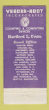 Matchbook Cover - Veeder Root Computing Devices Hartford CT 30 Stick