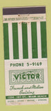 Matchbook Cover - Victor Bidone Restaurant Miami Beach FL WORN 30 Stick