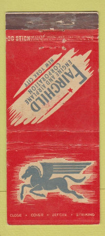 Matchbook Cover - Fairchild Engine Airplane Corp New York City  30 Stick