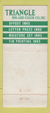 Matchbook Cover - Triangle Ink and Color Printing New York City 30 Stick