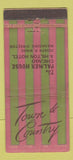 Matchbook Cover - Palmer House Hotel Chicago IL Town Country WEAR 30 Stick