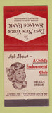 Matchbook Cover - East NY Savings Bank Brooklyn NY 30 Stick