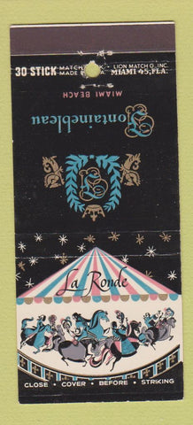 Matchbook Cover - Fontainebleau Hotel LA Ronde Miami Beach FL 30 Stick