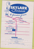 Matchbook Cover - Skylark Terrace Garden Grove CA 40 Strike