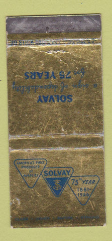 Matchbook Cover - Solvay 1956 Alkalies WORN 30 Stick