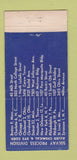 Matchbook Cover - Solvay 1956 Alkalies WORN 30 Stick