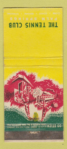 Matchbook Cover - The Tennis Club WEAR 30 Stick