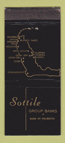Matchbook Cover - Sottile Banks Palmetto FL WEAR 30 Stick