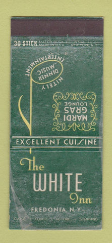 Matchbook Cover - White Inn Fredonia NY POOR 30 Stick