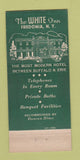Matchbook Cover - White Inn Fredonia NY POOR 30 Stick