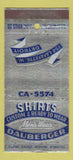 Matchbook Cover - Dauberger Men's Clothes Detroit MI 30 Stick