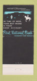 Matchbook Cover - First National Bank Tucumcari NM 30 Stick