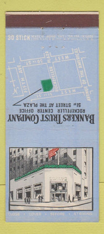 Matchbook Cover - Bankers Trust Company New York City 30 Stick