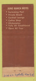 Matchbook Cover - Juno Ranch Motel Juno Beach FL WEAR 30 Stick