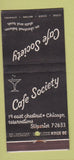 Matchbook Cover - Cafe Society Chicago IL 30 Stick