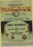 Matchbook Cover - Mid Western Machinery valves Joplin MO WEAR 40 Strike