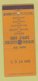 Matchbook Cover - General Electric GE Supply Detroit Grand Rapids MI 30 Stick
