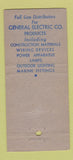 Matchbook Cover - General Electric GE Supply Detroit Grand Rapids MI 30 Stick