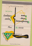 Matchbook Cover - Shaughnessy Kniep Hawe Paper Co St Louis MO 40 Strike