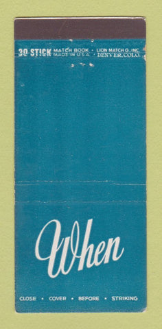 Matchbook Cover - First National Bank Durango Colorado 30 Stick
