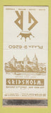 Matchbook Cover - Gripsholm Restaurant Swedish New York City WORN 30 Stick