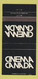 Matchbook Cover - Cinema Canada Movies Ottawa ON WEAR 30 Strike