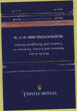 Matchbook Cover - Thistle Hotels London UK 40 Strike