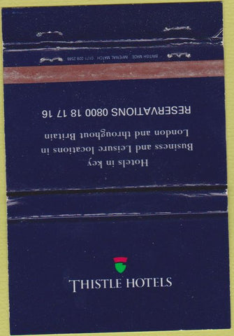 Matchbook Cover - Thistle Hotels London UK 40 Strike