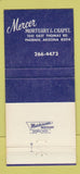 Matchbook Cover - Mercer Mortuary Funeral Phoenix AZ 30 Strike