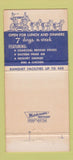 Matchbook Cover - Smokehouse Restaurant Phoenix AZ 30 Strike