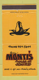 Matchbook Cover - Montie's House of Steaks Phoenix AZ 30 Strike