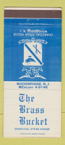 Matchbook Cover - The Brass Bucket Steak House Woodbridge NJ 30 Strike